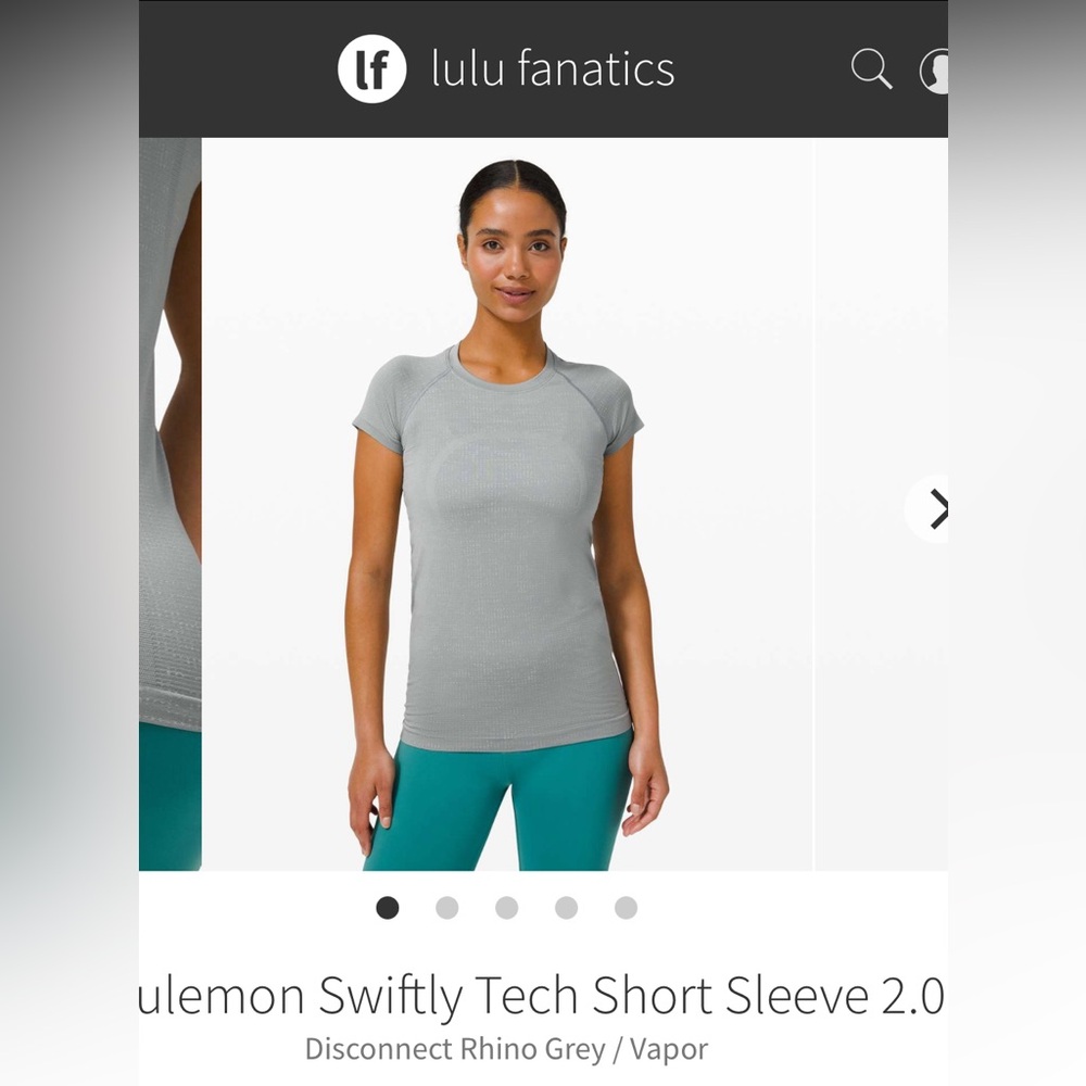 *RARE* EUC Lululemon Swiftly Tech in Disconnect Rhino Gray/Vapor, size 6